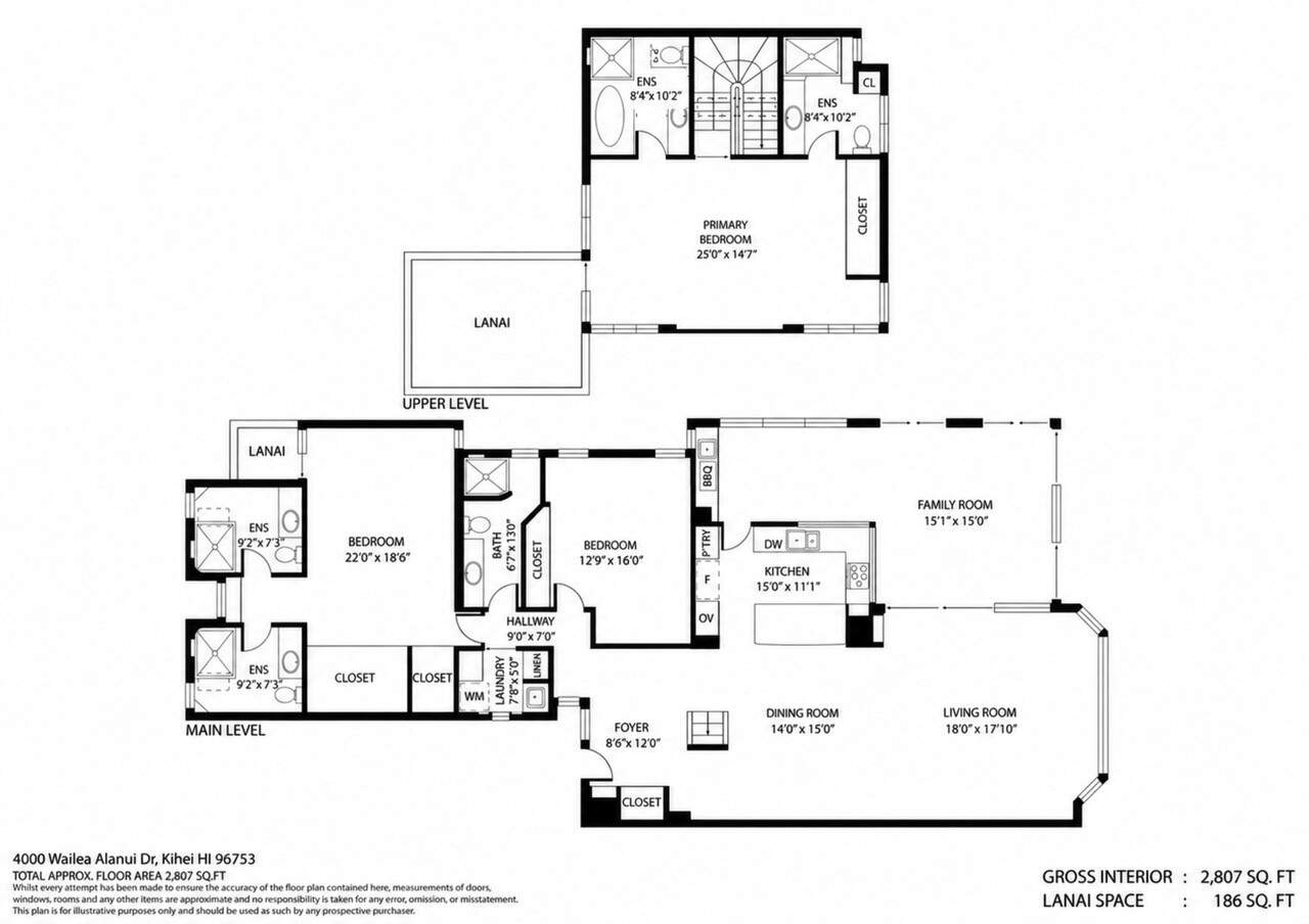 Floor plan of Wailea Point Residence 1104